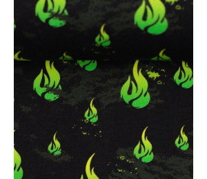 Baumwolle - Mystic Dragons Flammen